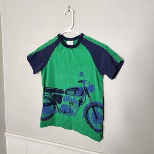 HANNA ANDERSSON Green Motorcycle Graphic Tee